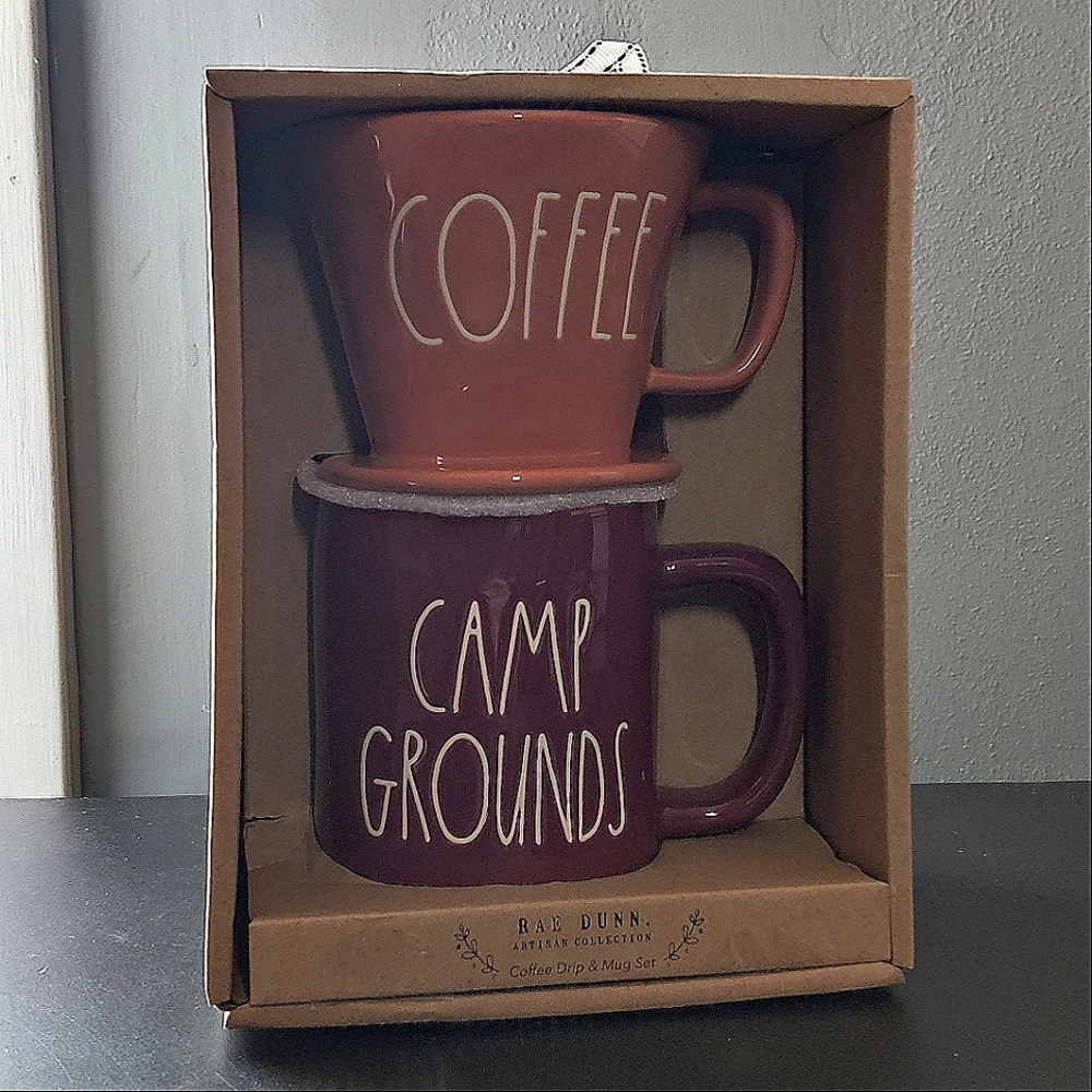 Rae Dunn pour over coffee set - Camp Grounds